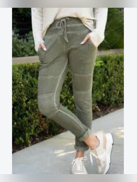 Venti6 Pants - New Venti6 green mineral wash draw string moto joggers size L
